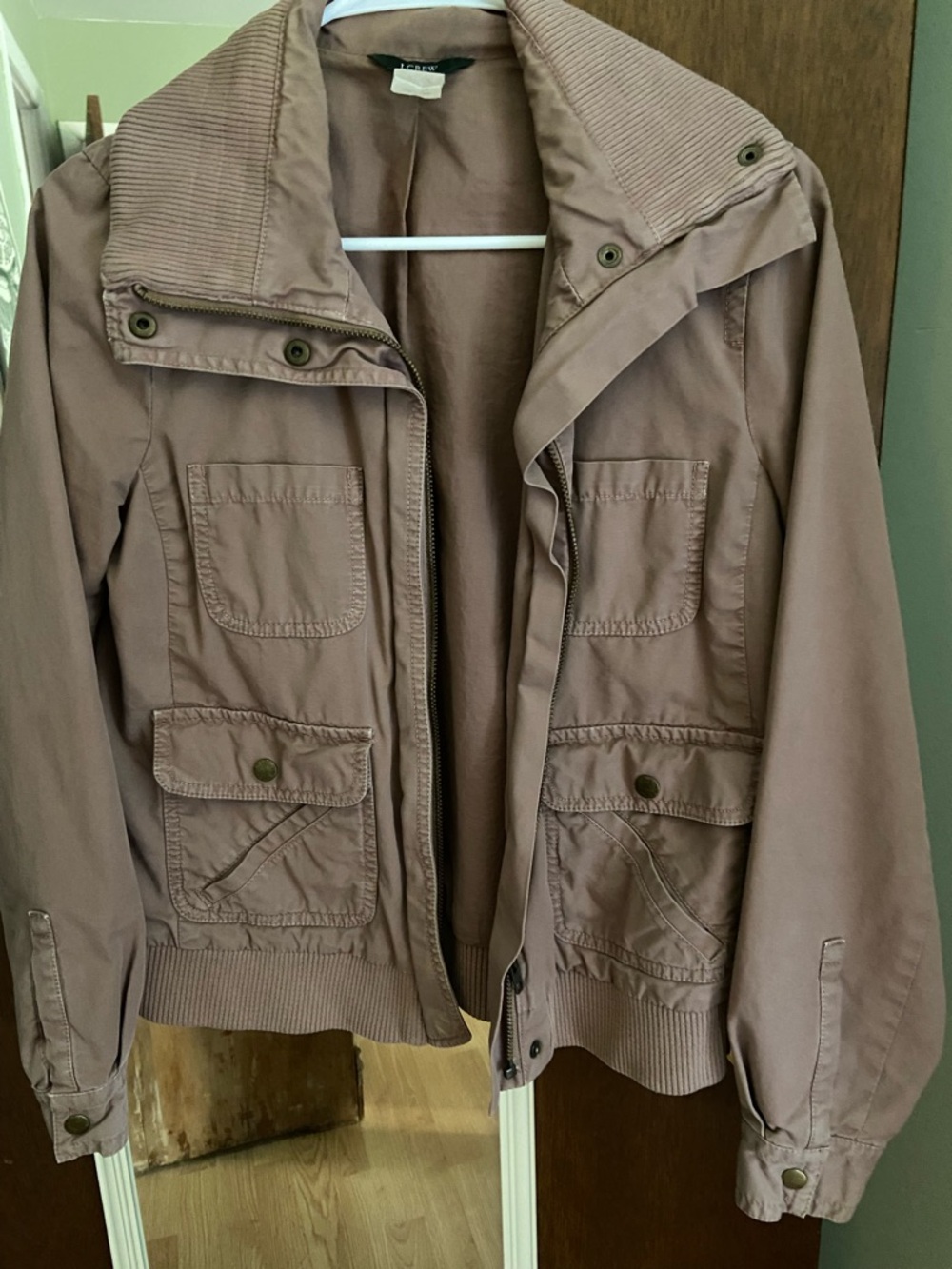 J. Crew Mauve Utility Jacket with Front Pockets